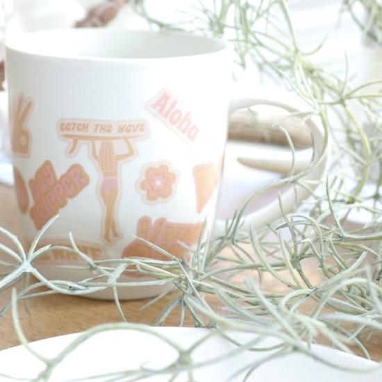 SURF GIRL サーフガール ステッカーデザイン A3 - ポーセラーツ転写紙