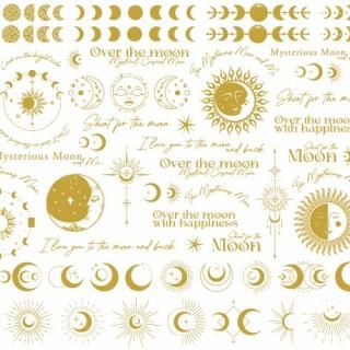 ǥƫѡMoon Phases CoolElegant GOLD 礱 륨쥬 A4 ƥ᥿å