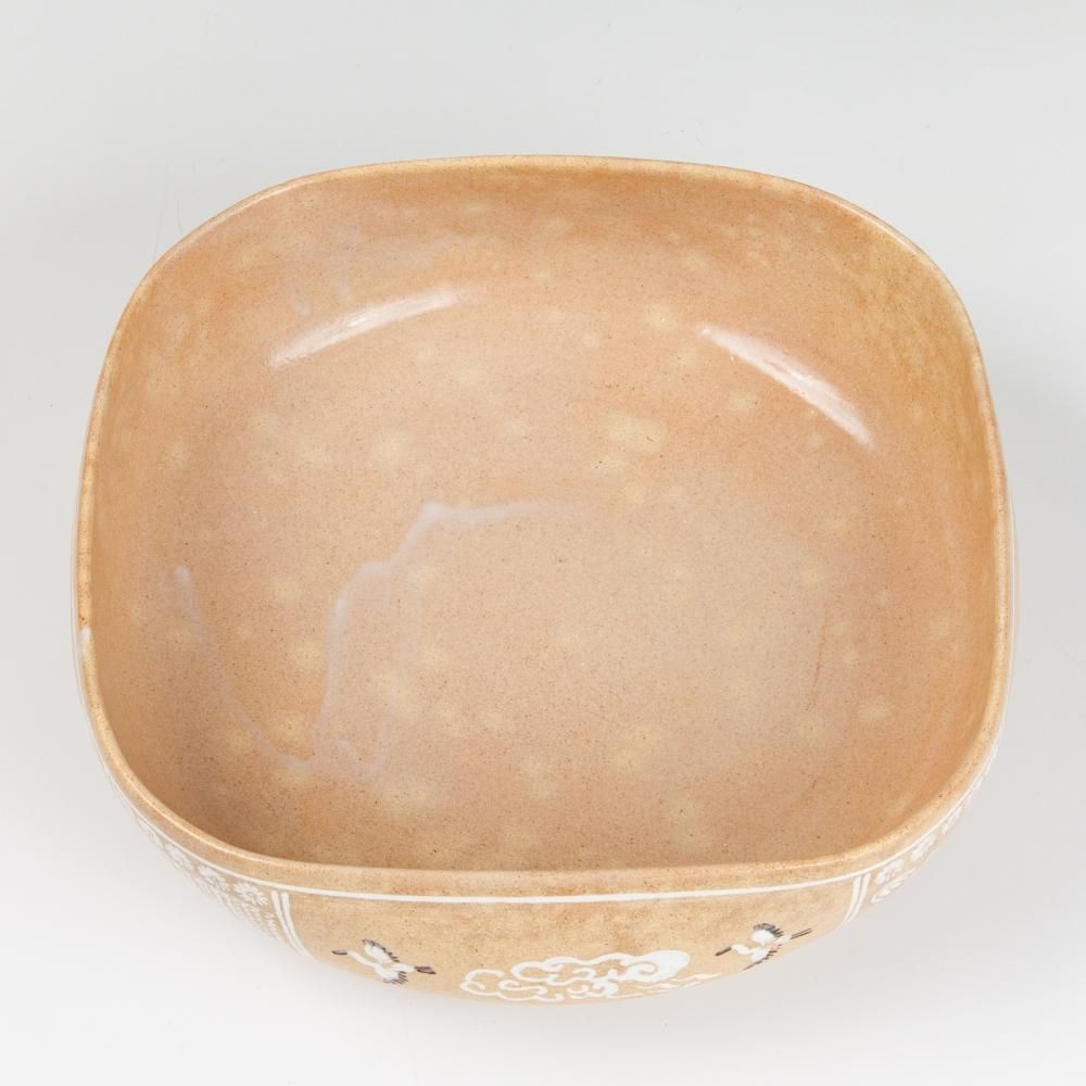 鉢■駕洛窯 清水久嗣造 向付 5客 高足 三島 桐共箱 作家物 時代物 骨董品■ 鉢□駕洛窯 清水久嗣造 向付 5客 高足 三島 桐