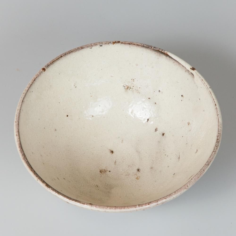美しい古美術◼️蔵から美しい紋様と見事に流れる釉薬の抹茶茶碗