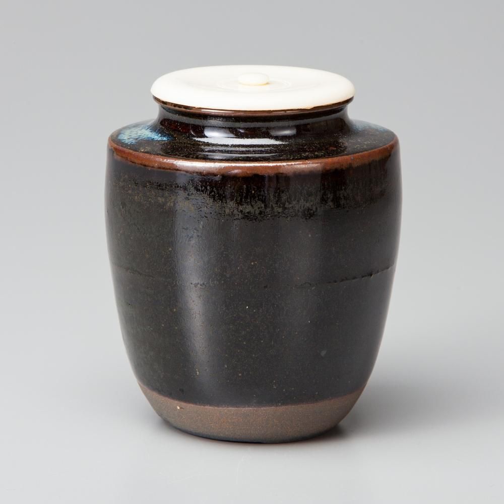 志戸呂肩衝茶入 青嶋利陶作 仕服東大寺裂 金襴 - 茶道具・抹茶