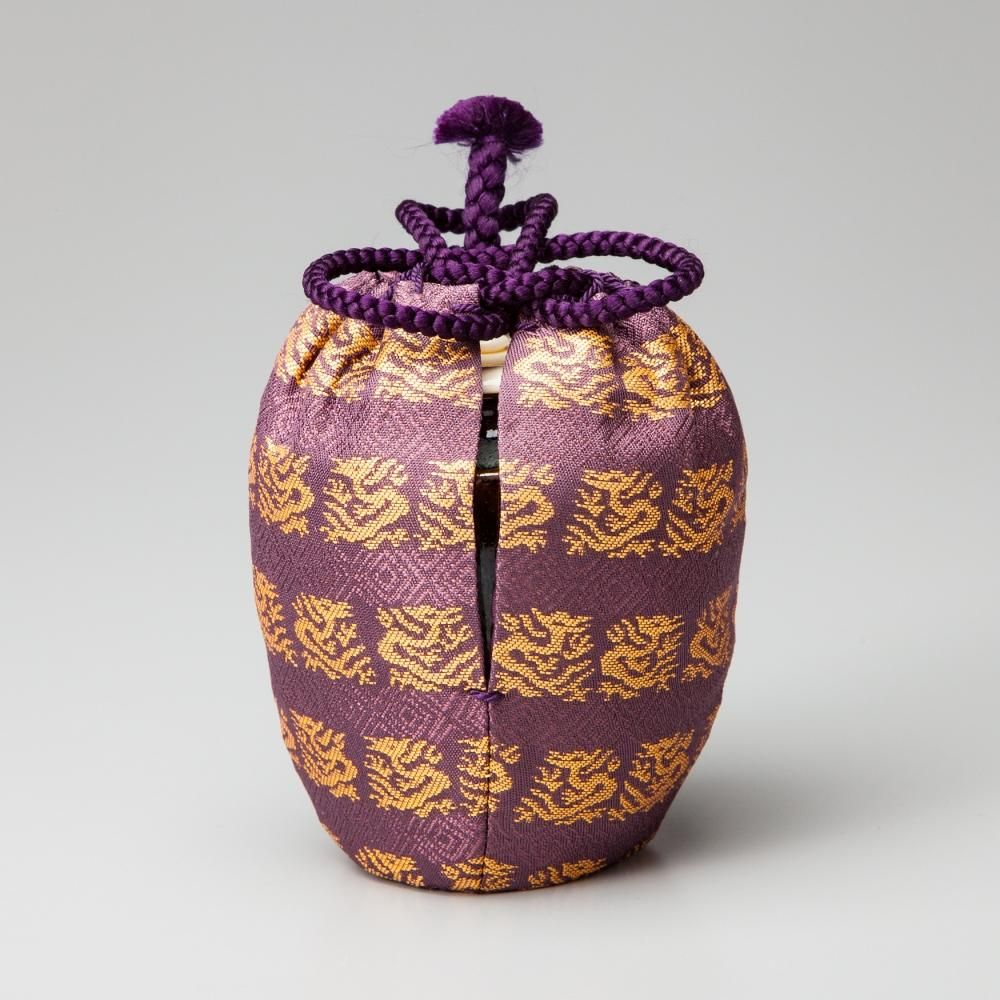 志戸呂肩衝茶入 青嶋利陶作 仕服東大寺裂 金襴 - 茶道具・抹茶