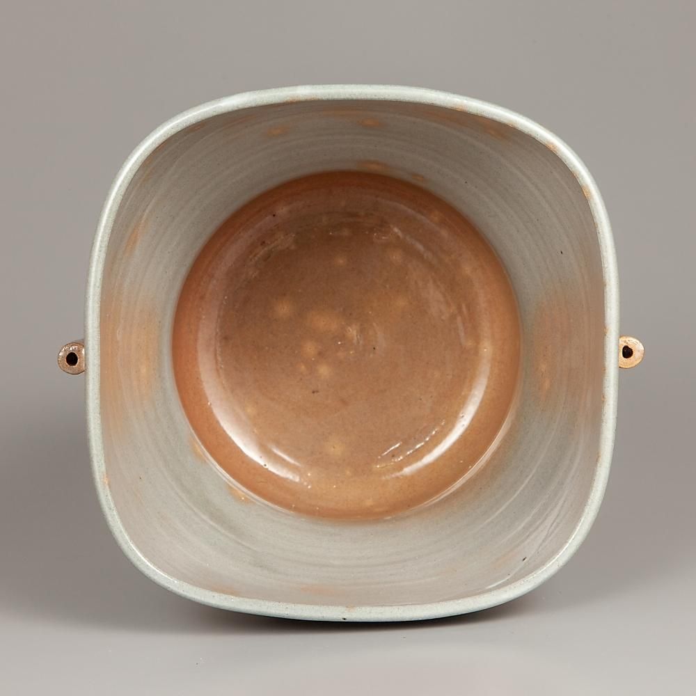 e3118 銅製 耳付水指 木箱入り 時代 水指 茶道具 ○e3118 銅製 耳付水指 木箱入り 時代 水指 茶道具