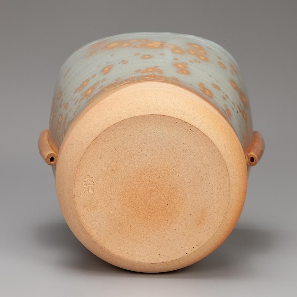 e3118 銅製 耳付水指 木箱入り 時代 水指 茶道具 ○e3118 銅製 耳付水指 木箱入り 時代 水指 茶道具