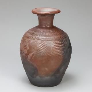 y002 山葡萄 掛花入 高さ22cm 木箱入り 花入 茶道具 花入 - 茶道具・