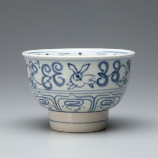 安南茶碗 （寅の絵・見込に「福」） 楽山窯