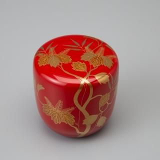 P864 棗 『筑城筑良作』『黒漆塗』『菊桐蒔絵』『中棗』 共