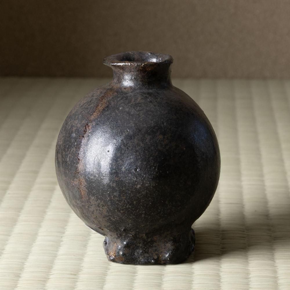 黒釉俵壺徳利 武末日臣 作 - 茶道具・抹茶通販 | ギャラリーき