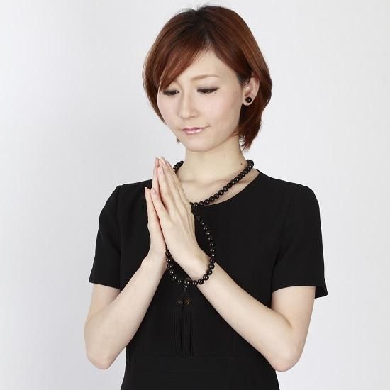 天然ジェット3点セット8mm珠(ネックレス+イヤリング+念珠 天然ジェット3点セット8mm珠(ネックレス+イヤリング+念珠