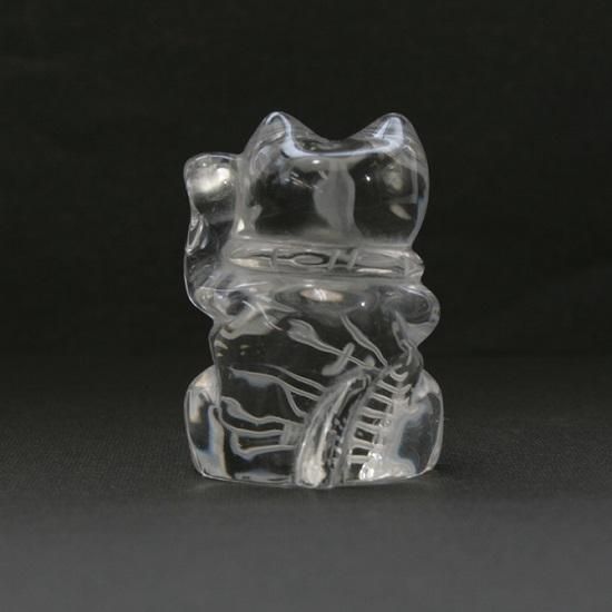 水晶招き猫 開運 水晶招き猫 - サンワイ商事
