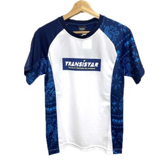 TRANSISTAR(トランジスタ) HB22ST01 ゲームシャツ ペーズリー ホワイトブルー ハンドボールシャツ プラクティスシャツ