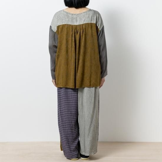 パッチワークパンツ(LIGHT GRAY / CHARCOAL) - 公式オンライン パッチワークパンツ(LIGHT GRAY / CHARCOAL) - 公式オンライン