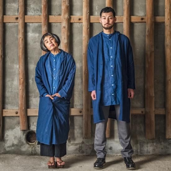 リネンキュプラワークコート( NAVY / BLACK) - 公式オンライン リネンキュプラワークコート( NAVY / BLACK) - 公式オンライン