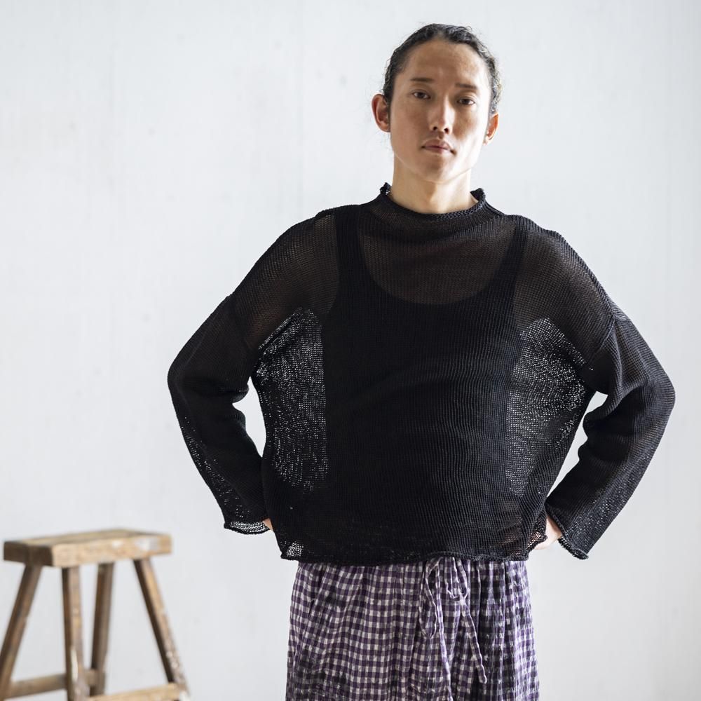 和紙ニットオフタートル(BLACK / LIGHT GRAY) - 公式オンライン