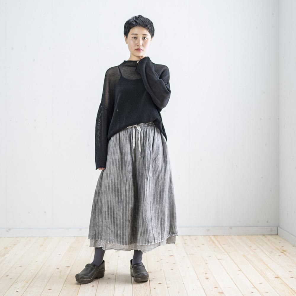 和紙ニットオフタートル(BLACK / LIGHT GRAY) - 公式オンライン