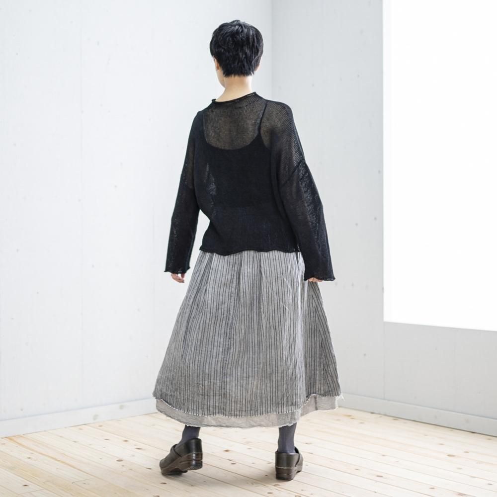 和紙ニットオフタートル(BLACK / LIGHT GRAY) - 公式オンライン