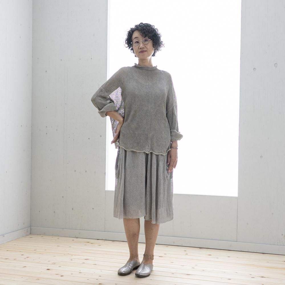 リネン天竺キュロット(BLACK / NAVY / LIGHT GRAY) - 公式