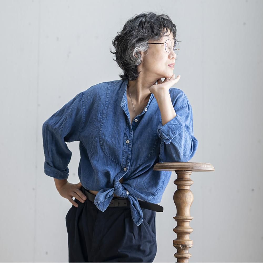 切替シャツ リネン 藍染・墨染・泥藍染 | 宝島染工公式通販 切替シャツ リネン 藍染・墨染・泥藍染 | 宝島染工公式通販