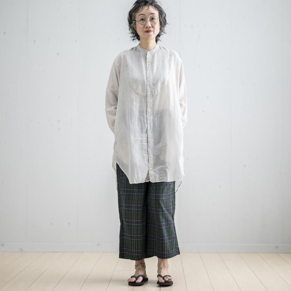 切替BIGシャツ シルクコットン 藍染・墨染・泥藍染 | 宝島染工