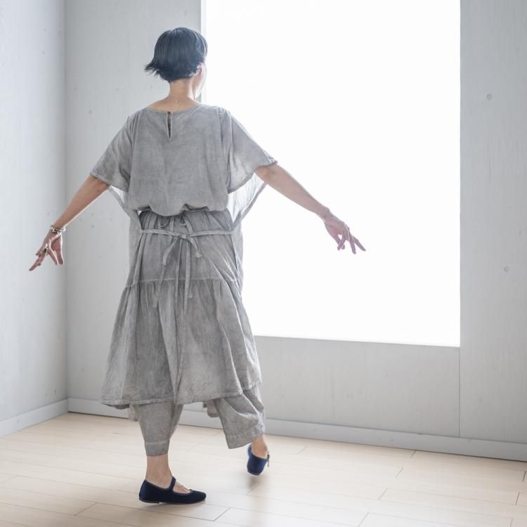 宝島染工 天然墨染めKAKU Dress Light gray KAKU DRESS｜宝島染工 公式通販・オンラインショップ