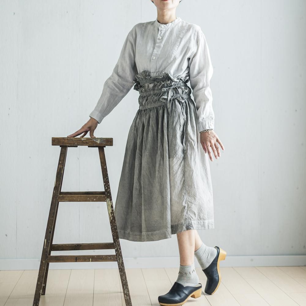 宝島染工 天然墨染めKAKU Dress Light gray KAKU DRESS｜宝島染工 公式通販・オンラインショップ