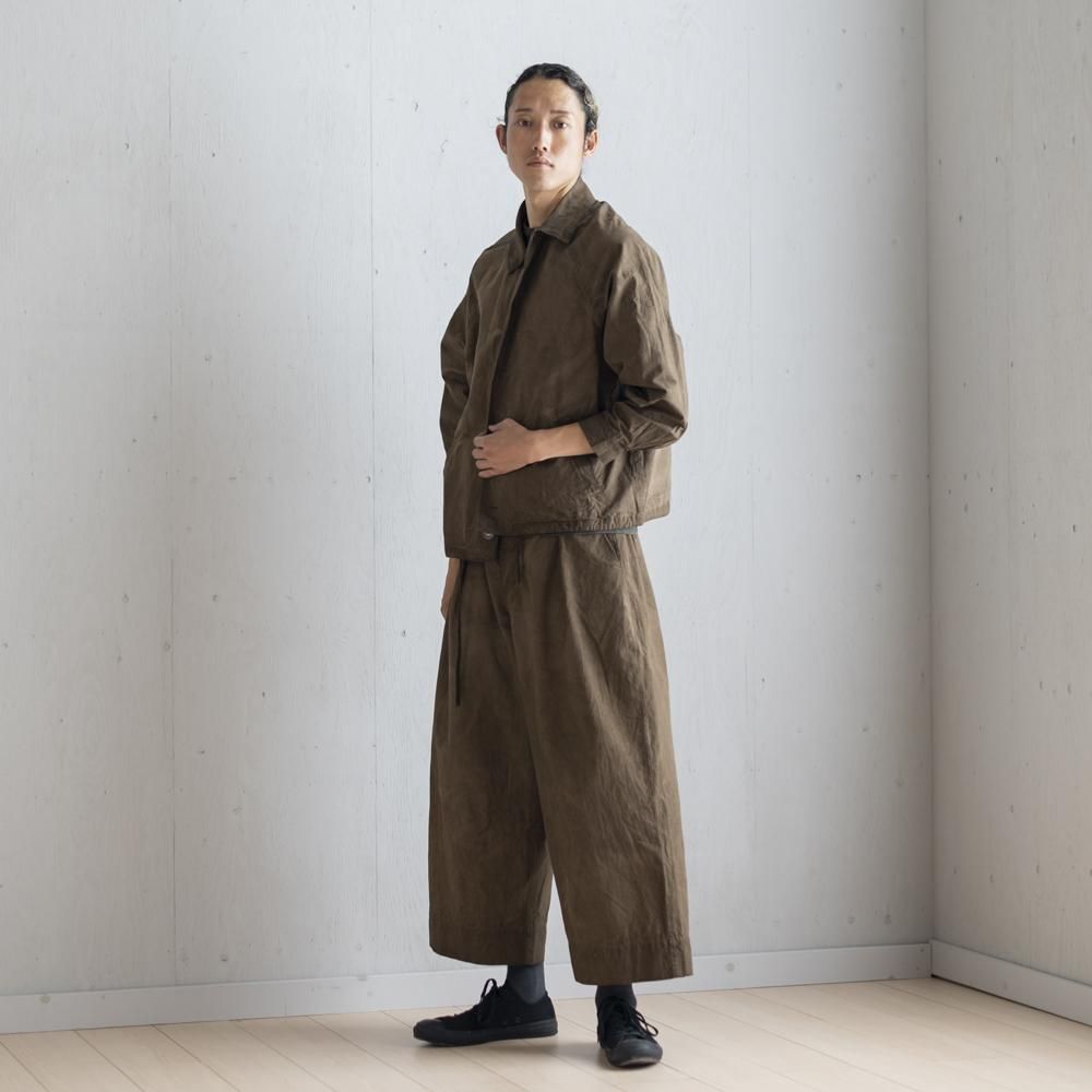 DELPOZO】BROWN スーパー ワイド クロップド パンツ-