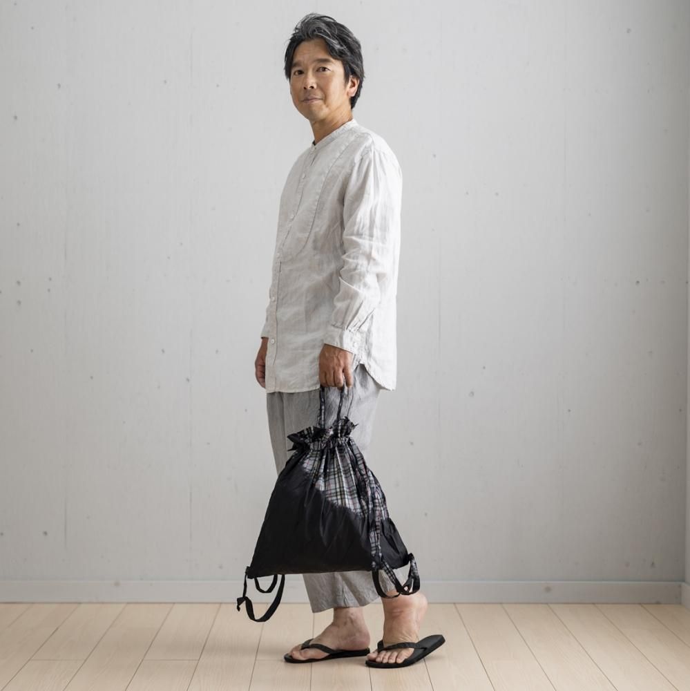 Winter Shopaeae SACK ナップサック　ブルーチェック チェックイット] オーバーシャツ HERE WE GO AGAIN with Pietro