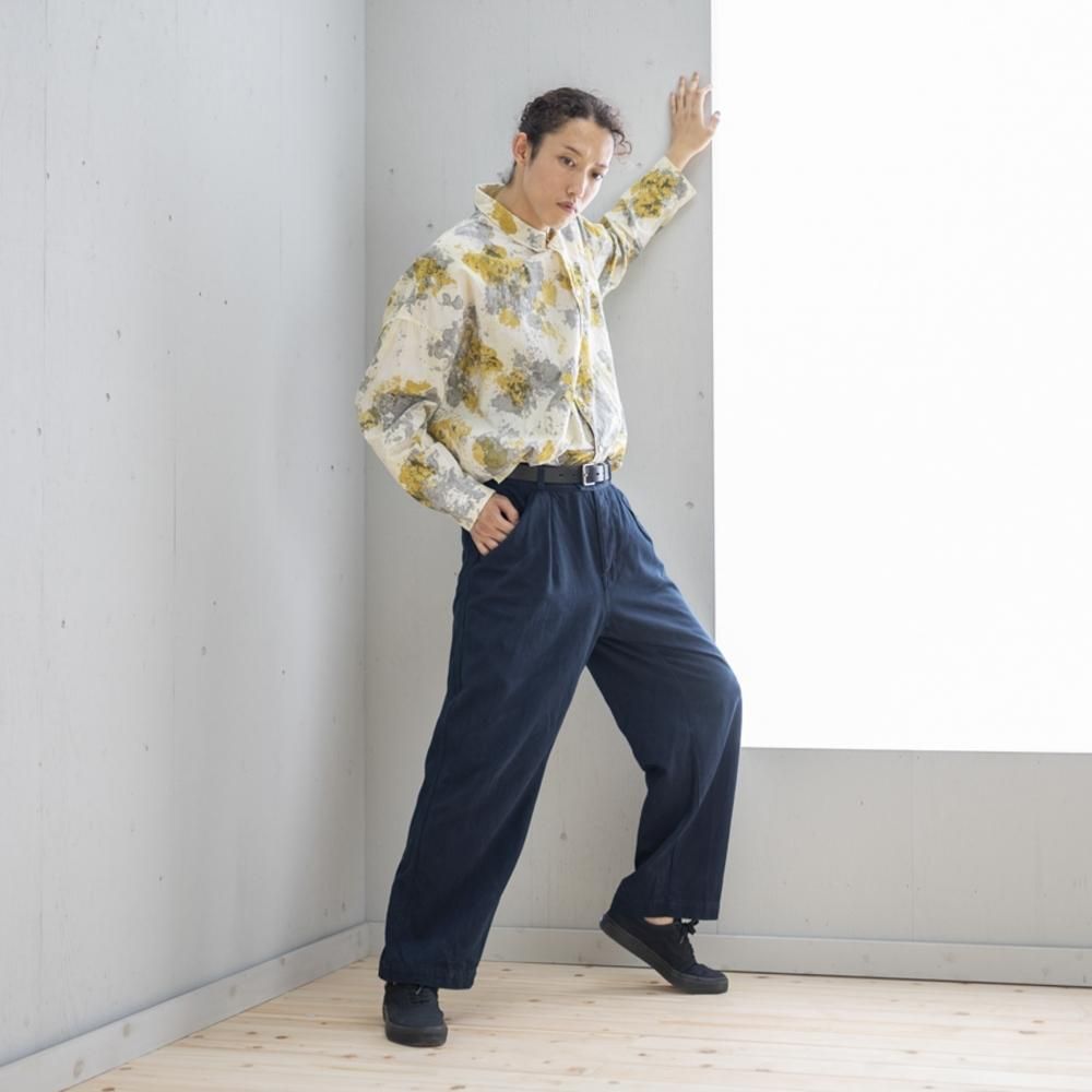 フラットパンツ 藍染・草木染 | 宝島染工公式通販・オンライン フラットパンツ 藍染・草木染 | 宝島染工公式通販・オンライン