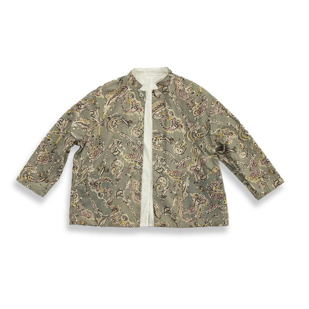 【極美品】刺繍入りトリコチンウール ショートジャケット ショートジャケット 墨染・草木染 | 宝島染工公式通販