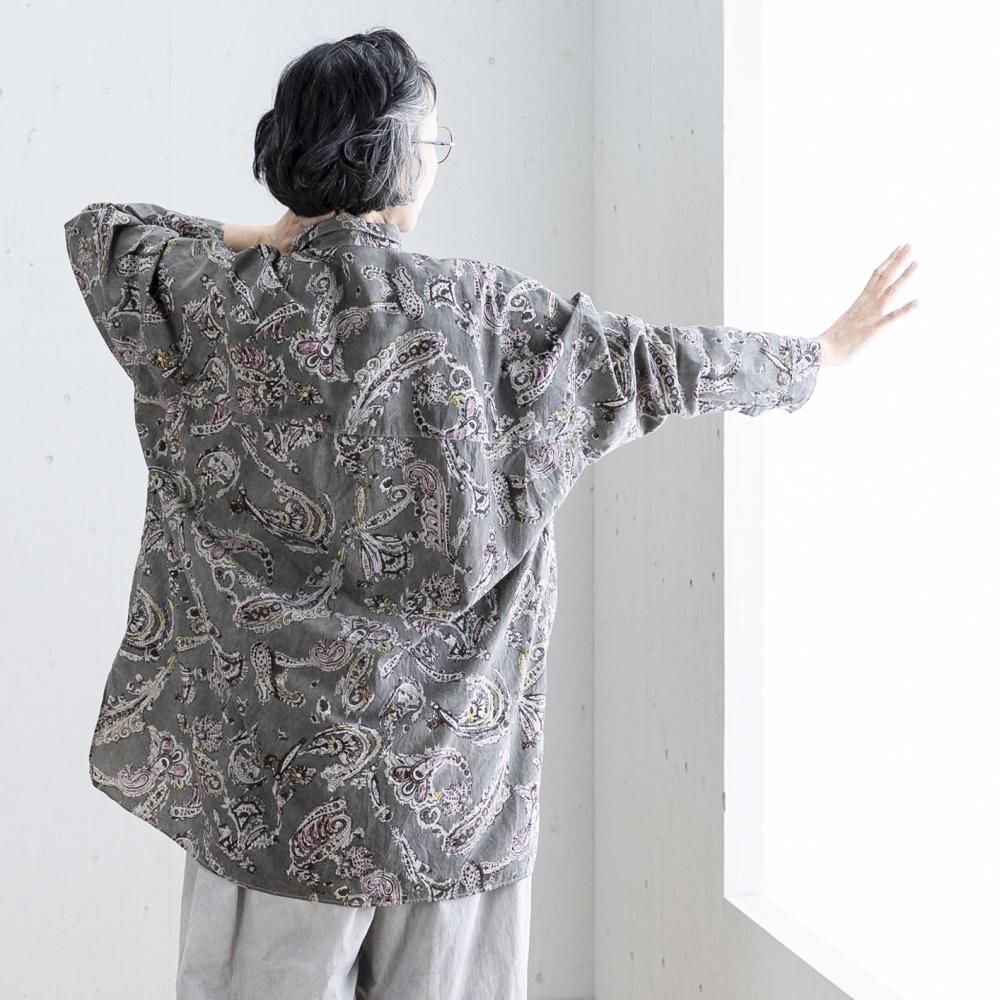ワイドシャツ Paisley 墨染・草木染 | 宝島染工公式通販・オンライン