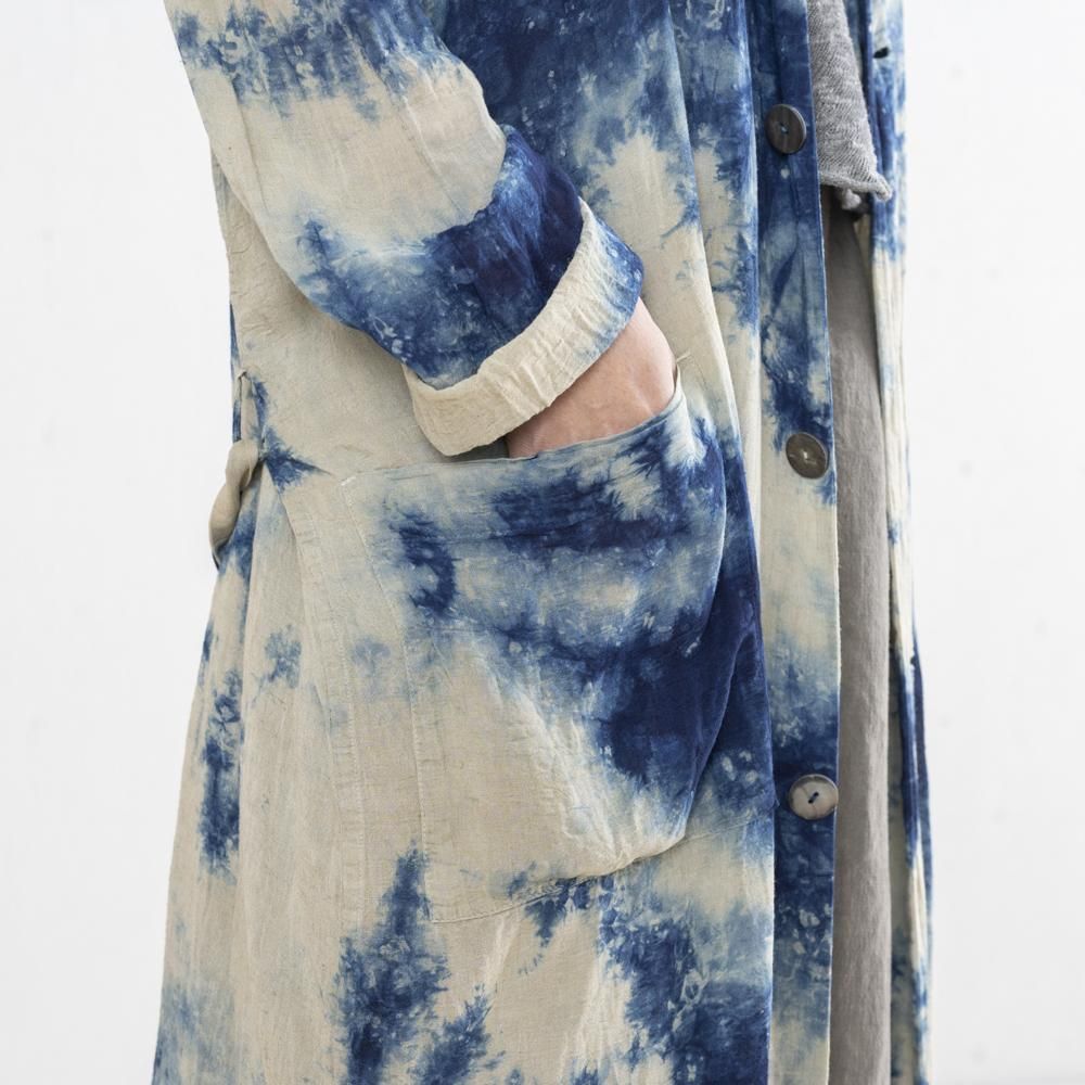 レーヨンリネンワークコート ( 藍ムラ / カーキムラ ) - 公式