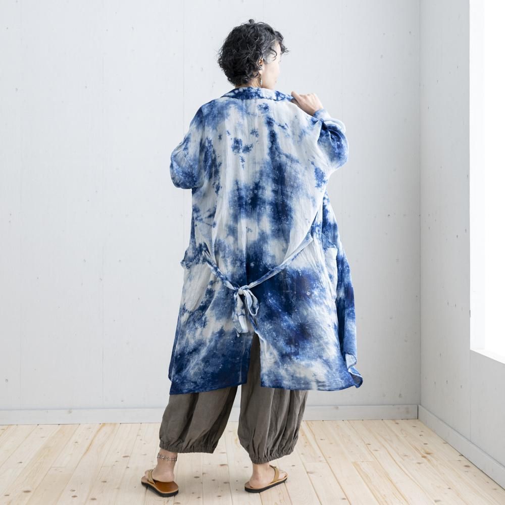 レーヨンリネンワークコート ( 藍ムラ / カーキムラ ) - 公式