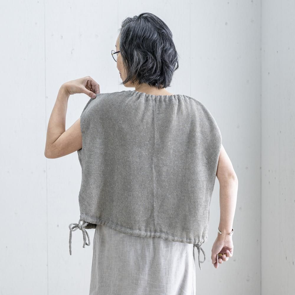 和紙ニットギャザーベスト(BLACK / GRAY) - 公式オンラインストア | OFFICIAL ONLINE STORE
