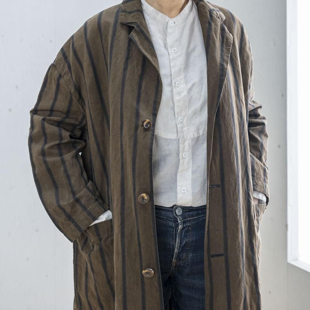 ブロックコート ストライプ（ CHARCOAL / BROWN ） - 公式オンライン