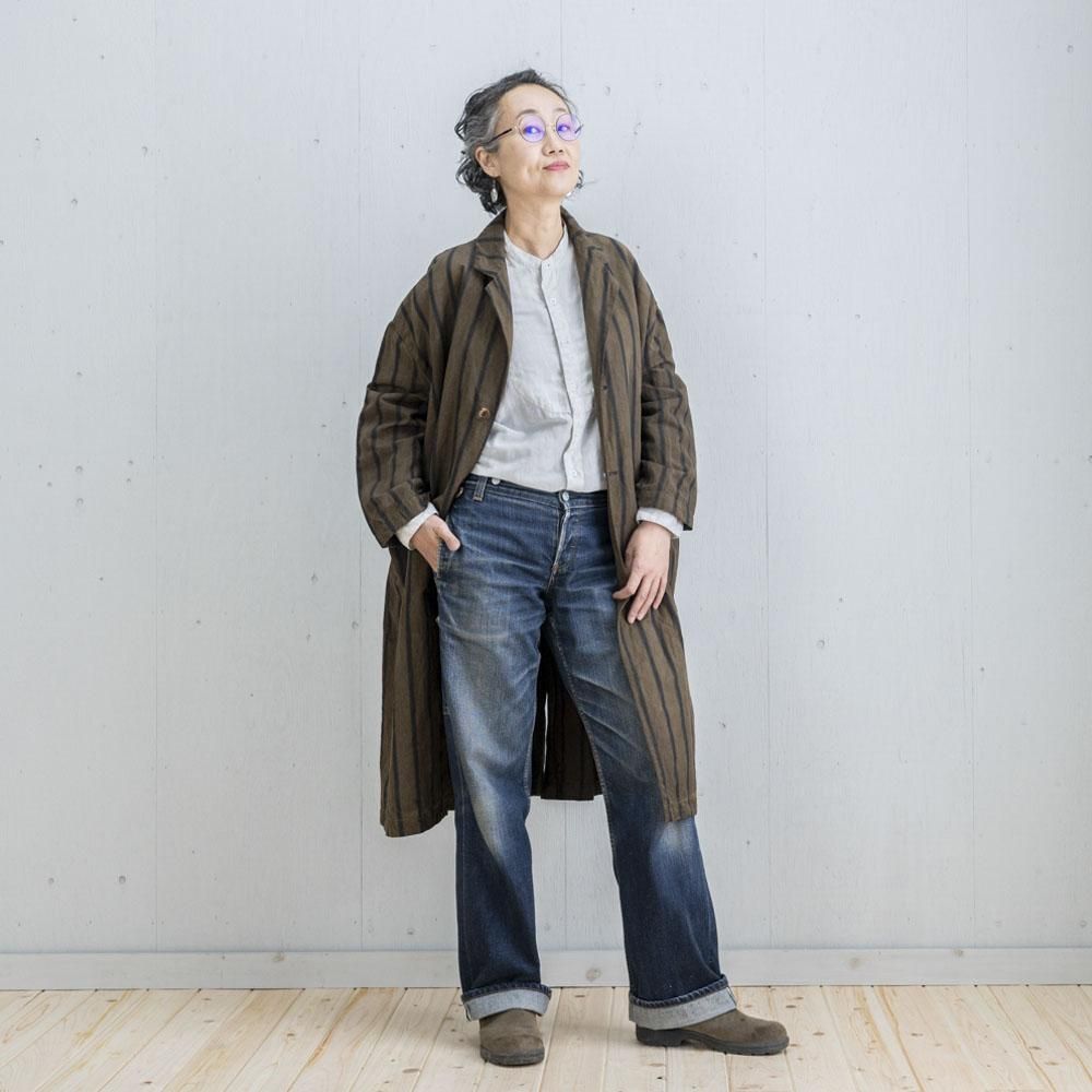 ブロックコート ストライプ（ CHARCOAL / BROWN ） - 公式オンライン