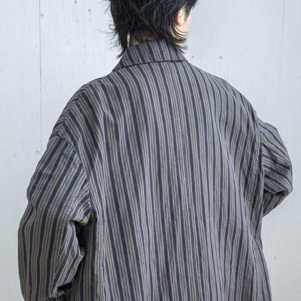 ブロックコート ランダムストライプ（ CHARCOAL / BROWN ） - 公式