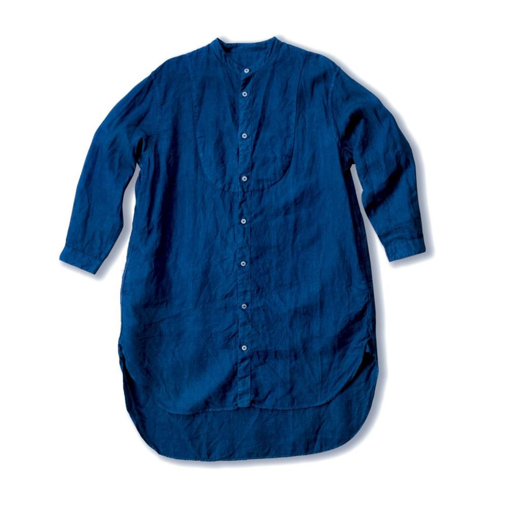 【新価格】切替BIGシャツリネン(INDIGO / LIGHT GRAY / BLACK)