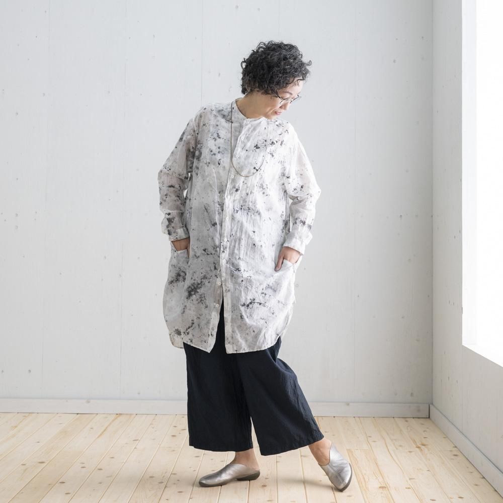 宝島染工、切替BIGシャツ　シルクコットン　LIGHT GRAY Funatabi × 宝島染工」 切替BIGシャツシルクコットン - 公式