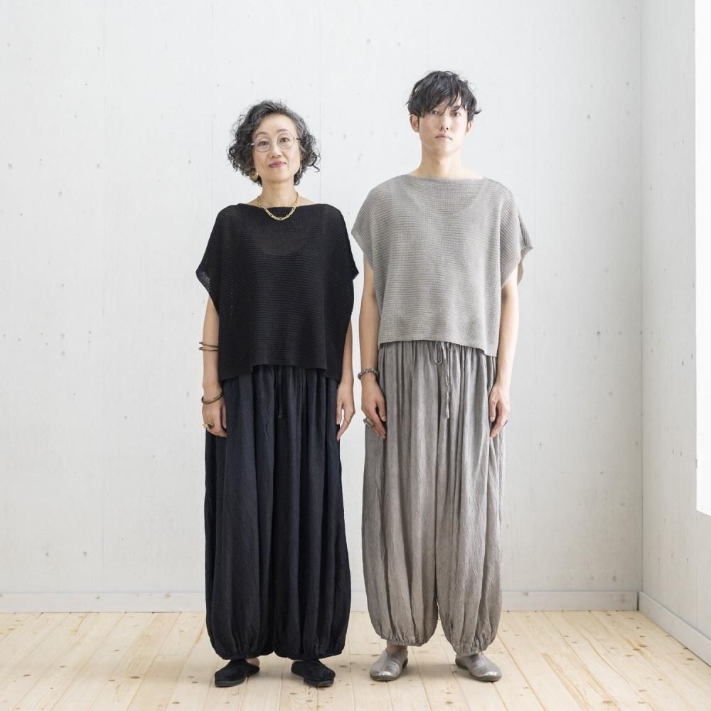 和紙ニットダブルベスト(GRAY/BLACK) - 公式オンラインストア