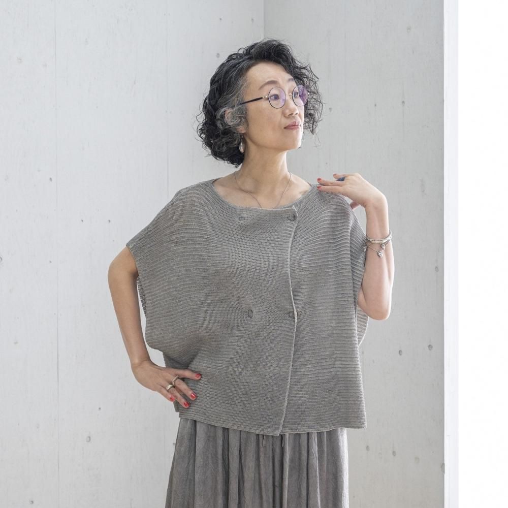 和紙ニットダブルベスト(GRAY/BLACK) - 公式オンラインストア