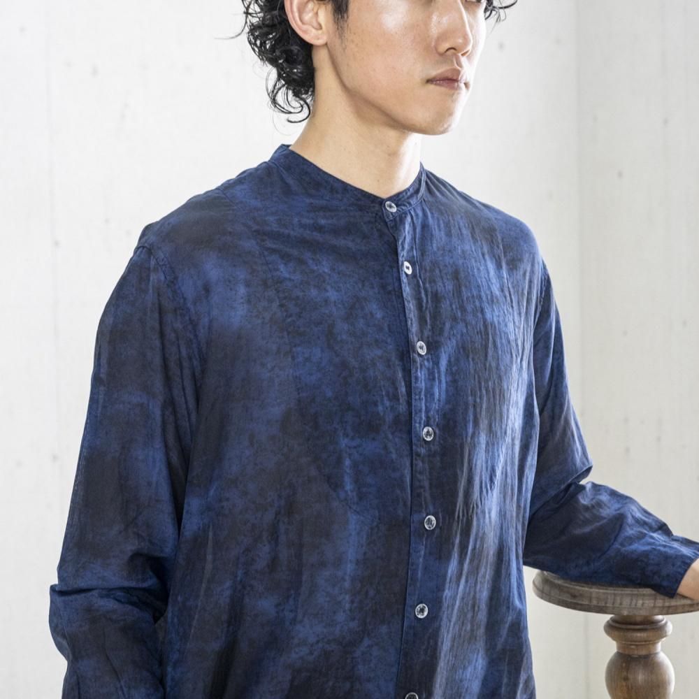 切替BIGシャツシルクコットン INDIGO LEOPARD - 公式オンラインストア