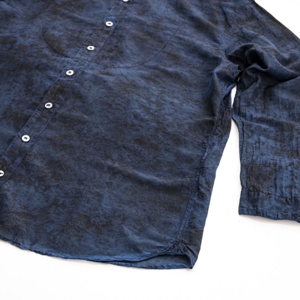 切替シャツシルクコットン INDIGO LEOPARD - 公式オンライン