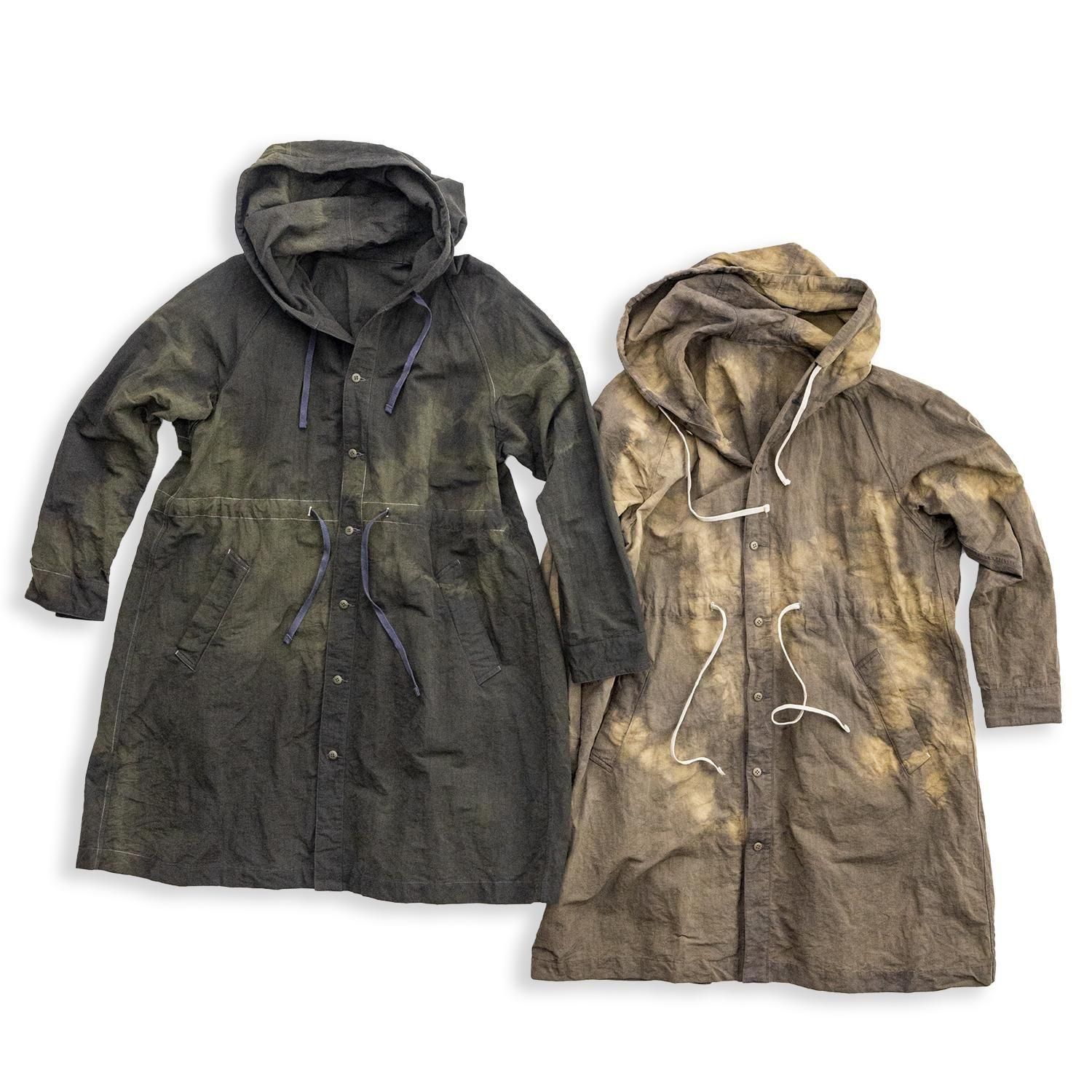 Hooded Cloud coat (OLIVE / BEIGE)