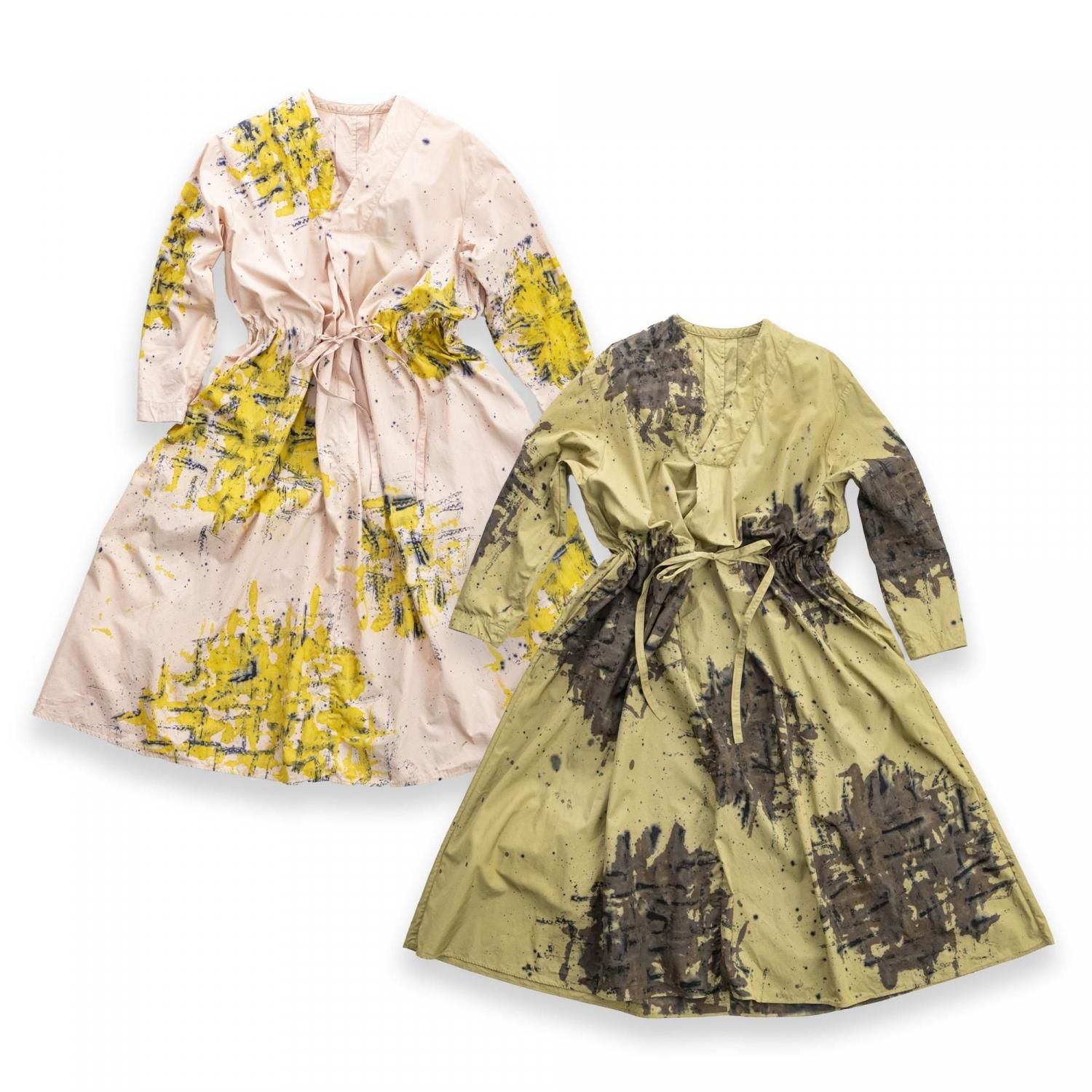 ͽʡV dress Beehive (Pink / Mustard)