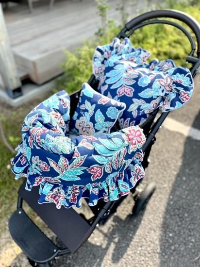 ペットカートクッションM size３点セット　冬もハワイアン♡ Aulii - ペット用カートクッション・カバン・ベッドの販売