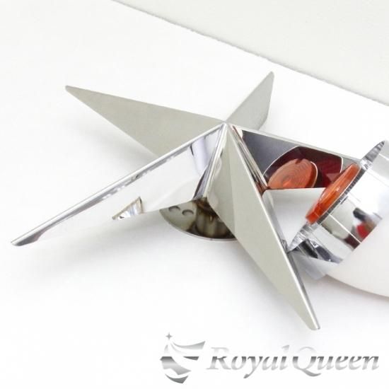 送料無料】星型 ホイール スピンナー #1000 鏡面 19.5インチ 3穴