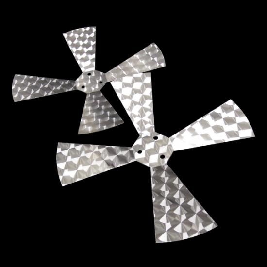 送料無料】4枚羽 プロペラ スピンナー ウロコ柄 16インチ