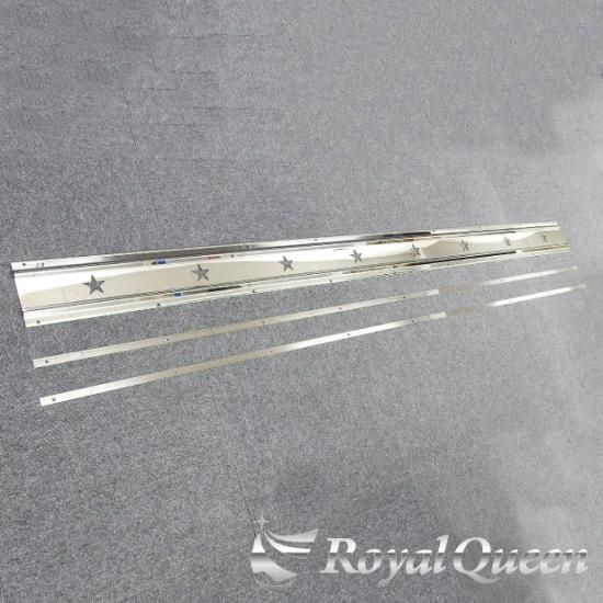 T*A様 泥除けステー ウエイト ステンレス飾り板2350mm ウロコ柄 星抜き T*A様 泥除けステー ウエイト ステンレス飾り板2350mm ウロコ柄