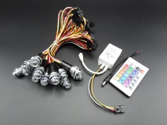 送料無料】【RGB16色発光LED☆パイロットランプ 14個セット