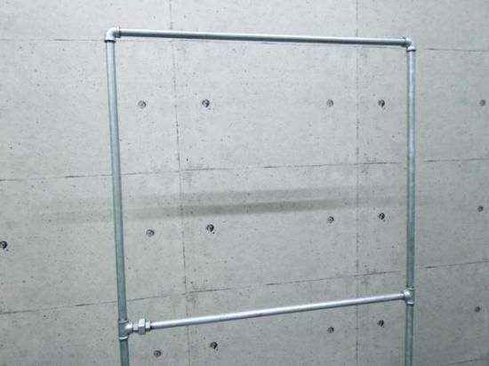 大型商品】ガス管 ハンガーラック タイプF 約W108cm×H188cm 大型商品】ガス管 ハンガーラック タイプF 約W108cm×H188cm